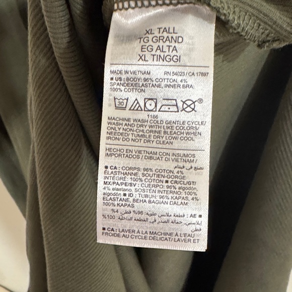 Old Navy Olive Green Midi Dress large tall - Picture 3 of 4